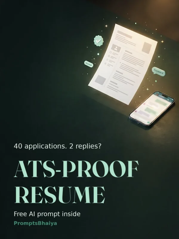 ChatGPT Resume Prompt: Build an ATS-Proof Resume from Scratch (2026)